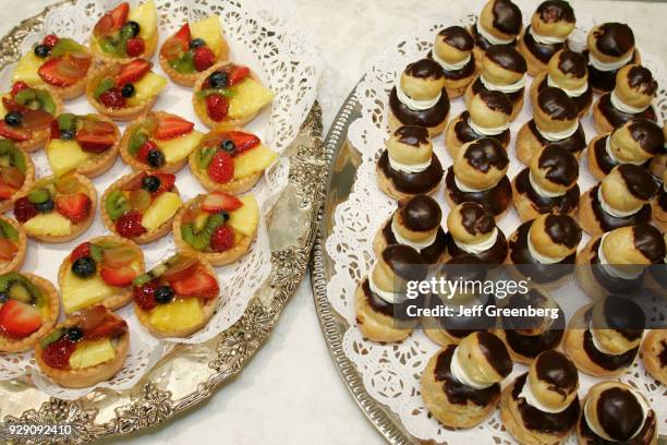 Dessert trays at an office Christmas party in Miami.