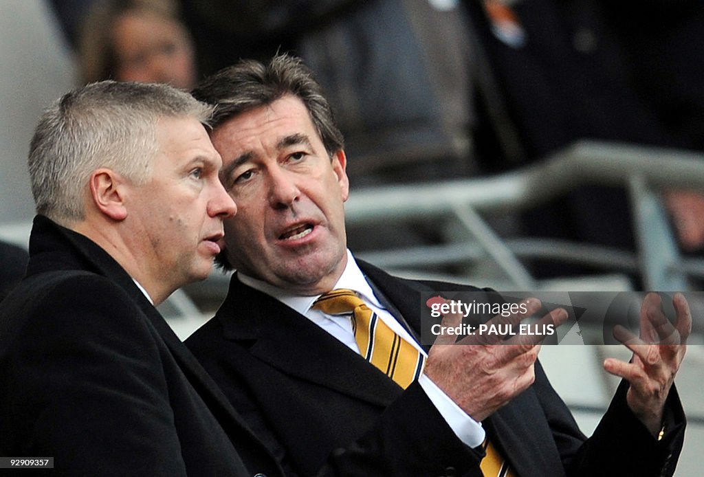 Hull City's new Chairman Adam Pearson (L
