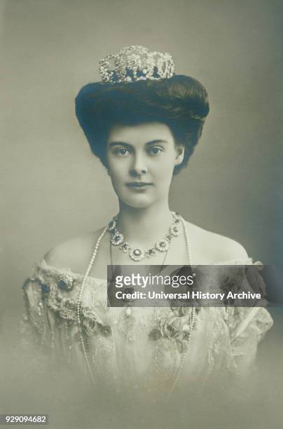 Duchess Cecilie of Mecklenburg-Schwerin , Crown Princess of Prussia through her Marriage to Crown Prince Wilhelm, Portrait, 1905.