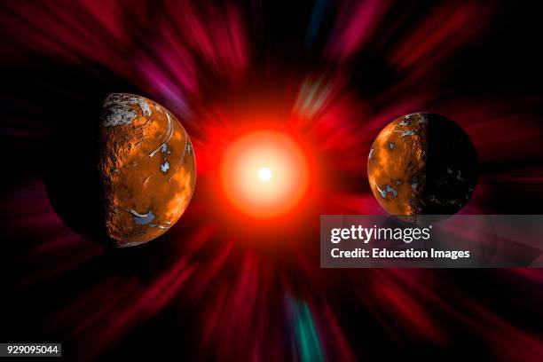 Distant Star Emitting High Energy Particles, Producing A Solar Storm.