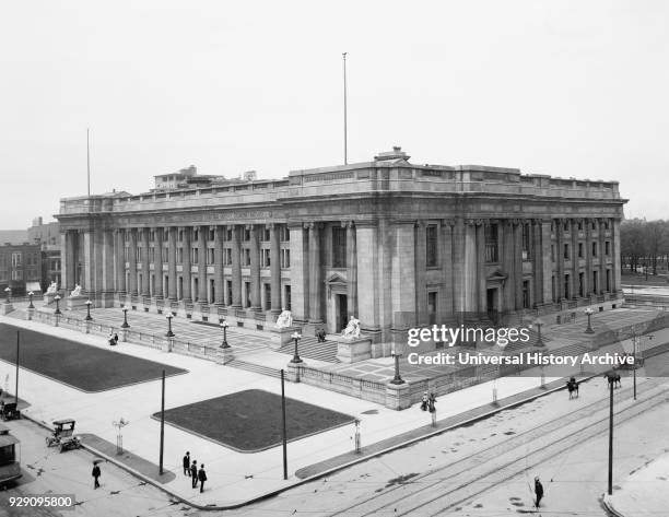 Federal Building and Post Office, Indianapolis, Indiana, USA, Detroit Publishing Company, 1910.