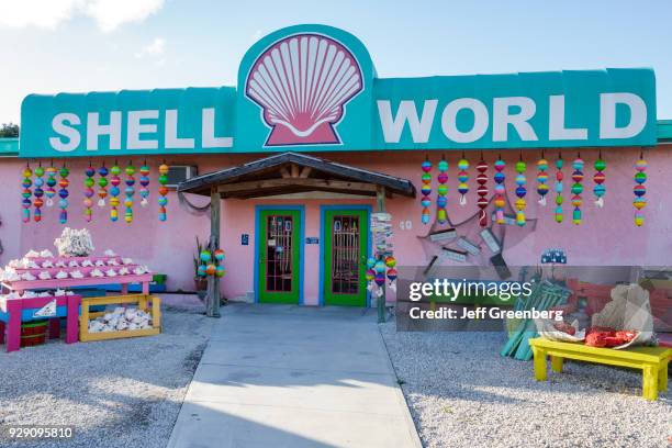 Florida, Key Largo, Exterior façade of Shell World Store.