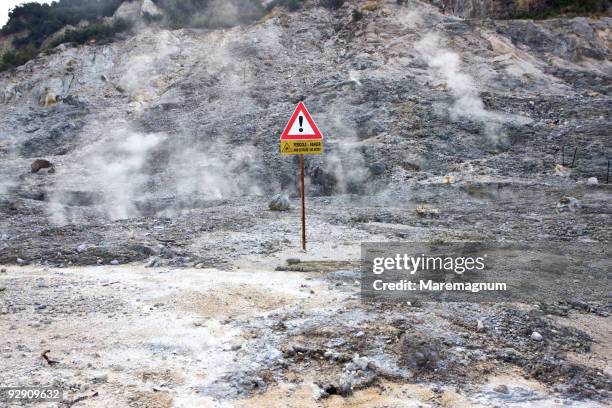 the solfatara, volcanic area - pozzuoli stock pictures, royalty-free photos & images