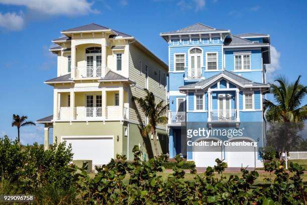 Florida, Fort Pierce, Newly Constructed oceanfront beach houses.