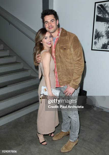 Actors Brooke Lyons and Jayson Blair attend the screening for the CW's "Life Sentence" at The Downtown Independent on March 7, 2018 in Los Angeles,...