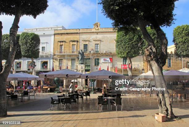 Independence Square, Pjazza Indipendenza, town of Victoria Rabat, island of Gozo, Malta.