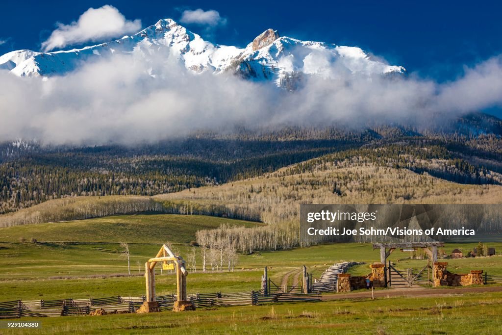 Last Dollar and Aspen View Ranch Gates, San Juan Mountains, Colorado