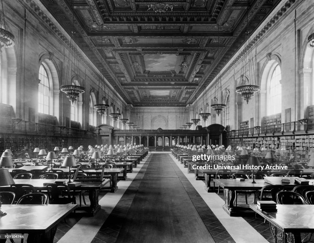 Main reading room, the New York Public Library