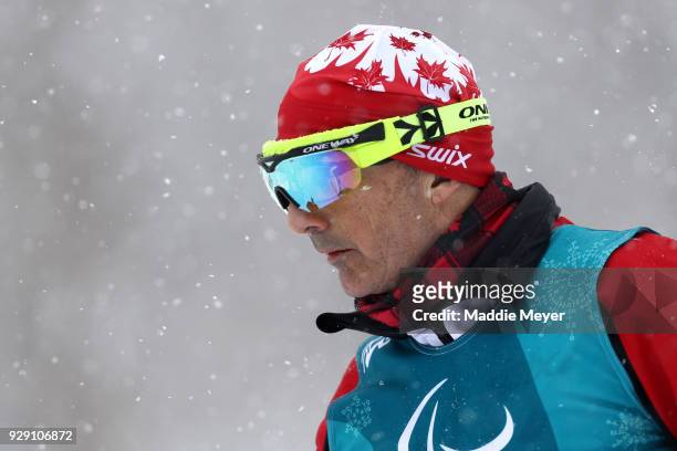 Yves Bourque of Canada during Cross Country Skiing training ahead of the PyeongChang 2018 Paralympic Games at Alpensia Olympic Park on March 8, 2018...