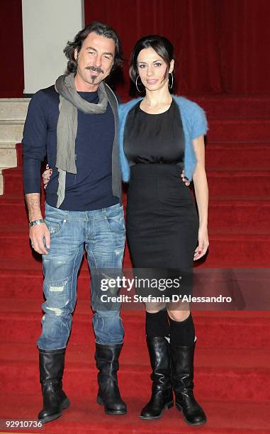 Luciano Cannito and Rossella Brescia attend 'Carmen' Photocall on November 9, 2009 in Milan, Italy.