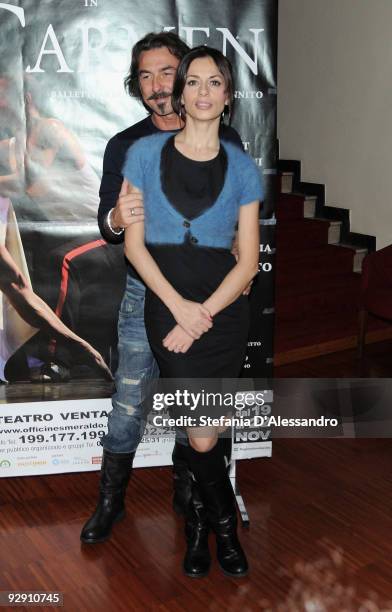 Luciano Cannito and Rossella Brescia attend 'Carmen' Photocall on November 9, 2009 in Milan, Italy.