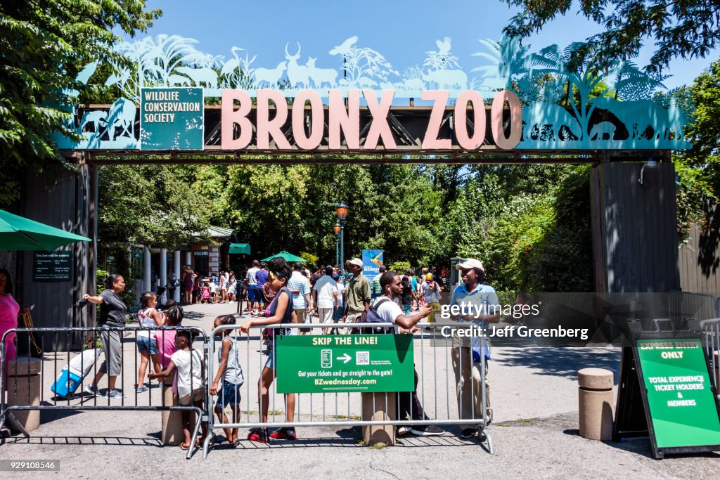 New York City, Bronx Zoo, entrance ticket taker