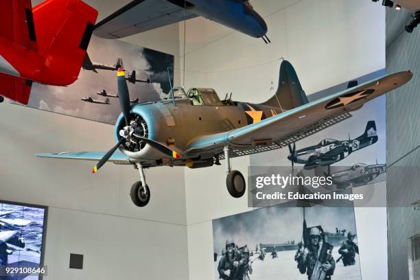 North America, USA, Louisiana, New Orleans, National World War II Museum, Boeing Center, Douglas SBD Dauntless Dive Bomber.