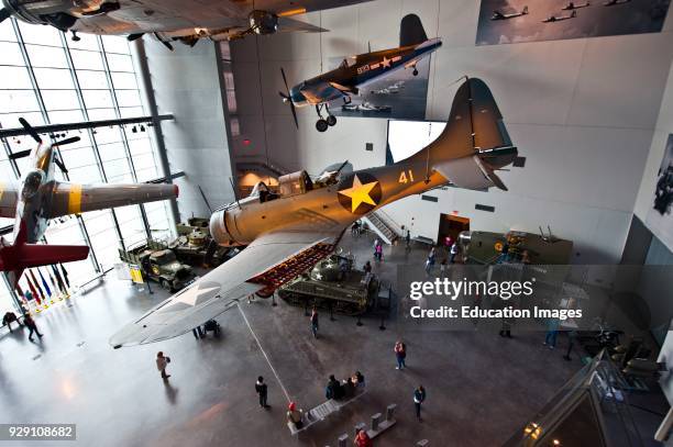 North America, USA, Louisiana, New Orleans, National World War II Museum, Boeing Center, Douglas SBD Dauntless Dive Bomber.