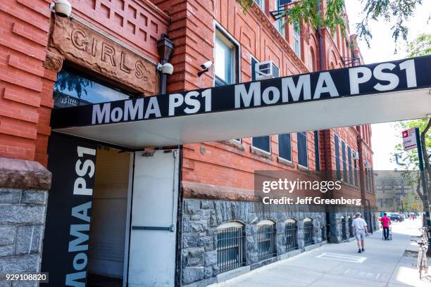 New York City, MoMA PS1 museum Entrance.