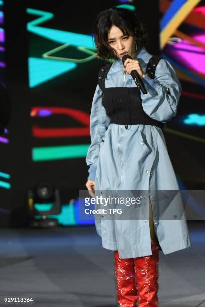 Jolin Tsai world tour concert on 07th February, 2018 in Shanghai, China.