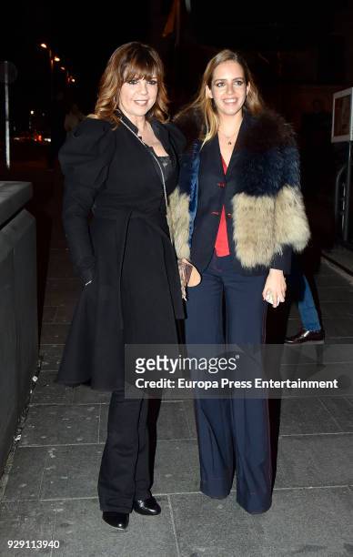 Belinda Washington and daughter Andrea Lazaro attend 'Loving Pablo' premiere at Callao cinema on March 7, 2018 in Madrid, Spain.