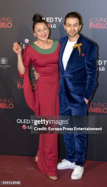 Mariola Fuentes attends 'Loving Pablo' premiere at Callao cinema on March 7, 2018 in Madrid, Spain.