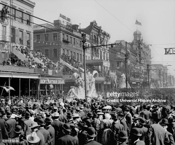 Red Pageant, Mardi Gras Parade, New Orleans, Louisiana, USA, Detroit Publishing Company, 1890.