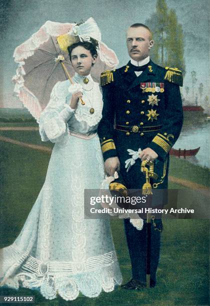 Queen Wilhelmina and Prince Hendrik of the Netherlands, Portrait, 1906.