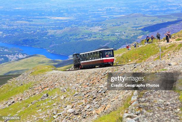 Snowdon Mountain railway, Llanberis, Gwynedd, Snowdonia, north Wales, UK.