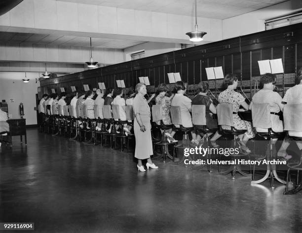 Switchboard Operators, U.S. Capitol Building, Washington DC, USA, Harris & Ewing, July 1937.