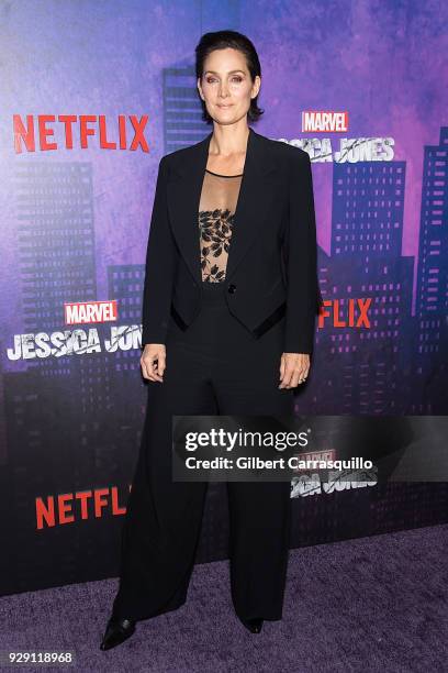 Actress Carrie-Anne Moss attends Netflix's 'Marvel's Jessica Jones' Season 2 Premiere at AMC Loews Lincoln Square on March 7, 2018 in New York City.