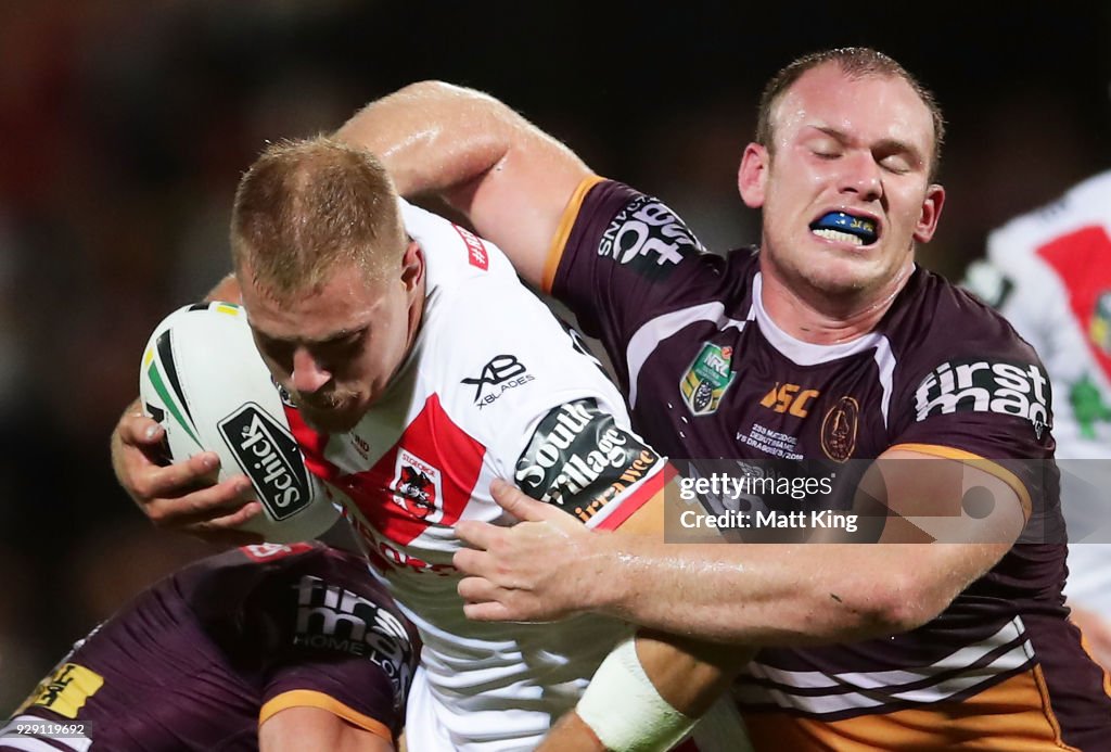 NRL Rd 1 - Dragons v Broncos