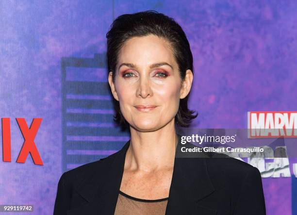 Actress Carrie-Anne Moss attends Netflix's 'Marvel's Jessica Jones' Season 2 Premiere at AMC Loews Lincoln Square on March 7, 2018 in New York City.