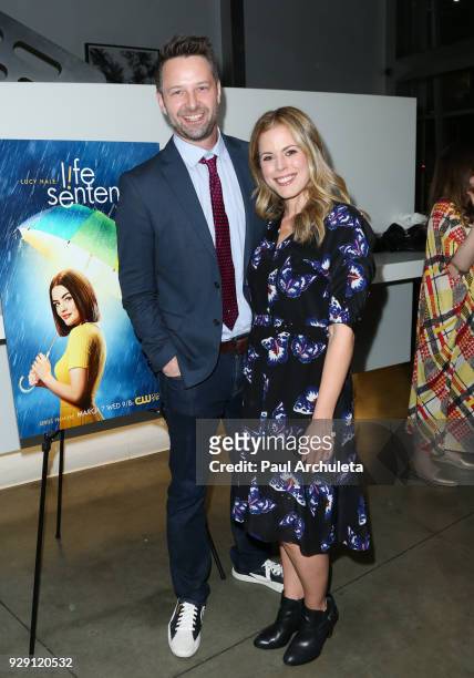 Actor Joe Towne and Actress / Producer Erin Cardillo attends the screening for the CW's "Life Sentence" at The Downtown Independent on March 7, 2018...