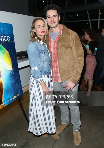 Actors Alyshia Ochse and Jayson Blair attend the screening for the CW's "Life Sentence" at The Downtown Independent on March 7, 2018 in Los Angeles,...