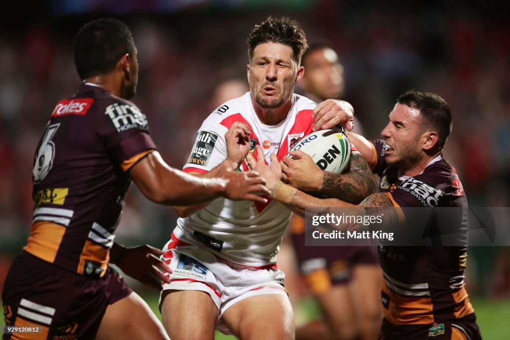 NRL Rd 1 - Dragons v Broncos