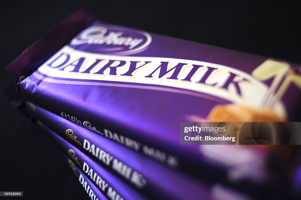 Bars of Cadbury's Dairy Milk Ahead of the Kraft Bid