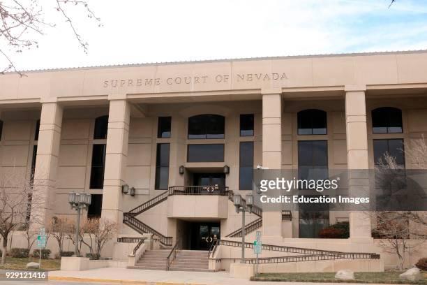 Supreme Court of Nevada building in Carson City Nevada.