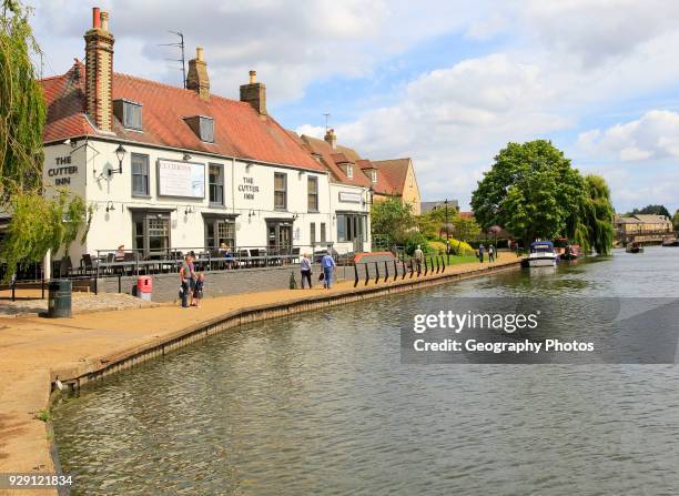 The Cutter Inn, River Great Ouse, Ely, Cambridgeshire, England, UK.