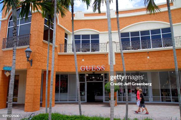 The exterior of Guess at Miromar Outlets.