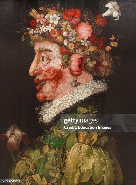 The Spring by Giuseppe Arcimboldo, after a work in the Museo de la Real Academia de Bellas Artes de San Fernando, Madrid, Spain.