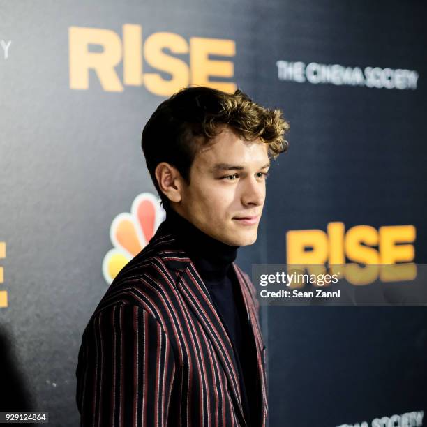 Rarmian Newton attends the premiere of "Rise" hosted by NBC & The Cinema Society at The Landmark at 57 West on March 7, 2018 in New York City.