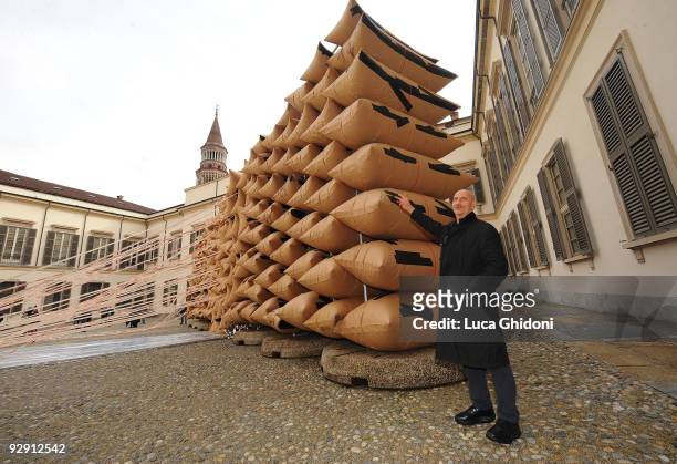 Dario Milana attends the presentation of "Freedom", at the Palazzo Reale on November 9, 2009 in Milan, Italy. "Freedom" is an installation...