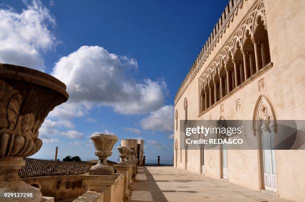 Donna Fugata Castle. Terrace. Ragusa. Sicily. Italy. Europe.