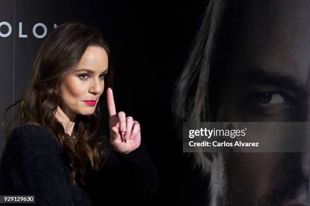 Actress Sarah Wayne Callies attends 'Colony' Tv Series Season 1 at the Santo Mauro Hotel on March 8, 2018 in Madrid, Spain.