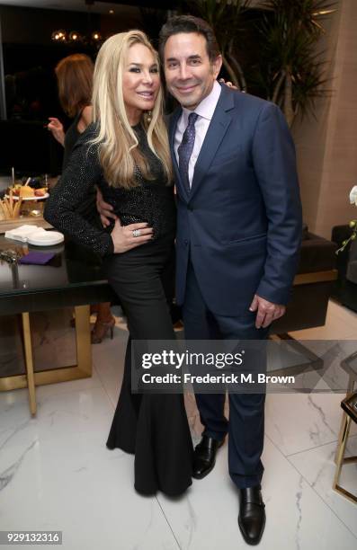 Adrienne Maloof, and Dr. Paul Nassif arrive for Dr. Paul Nassif unveils his new medical spa with grand opening and ribbon cutting ceremony on March...