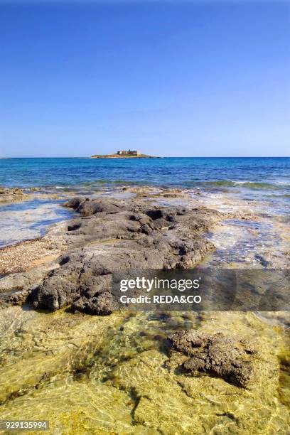 Correnti Island. Portopalo di Capo Passero. Province of Agrigento. Sicily. Italy. Europe.