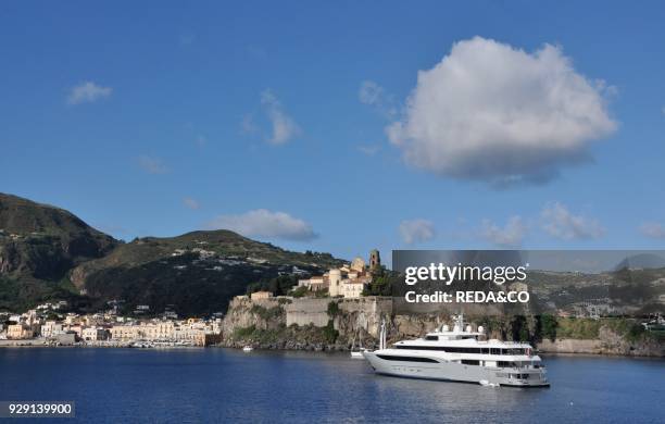 Lipari Island. The citadel. Aeolian Island. Sicily. Italy. Europe.