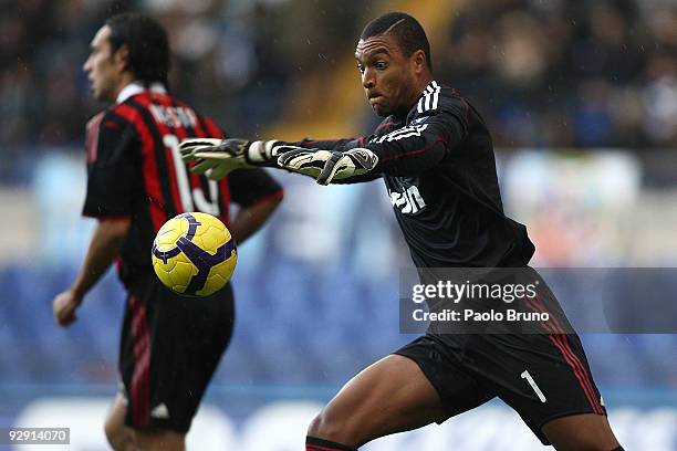 Dida the goalkeeper of AC Milan in action during the Serie A match between SS Lazio and AC Milan at Stadio Olimpico on November 8, 2009 in Rome,...