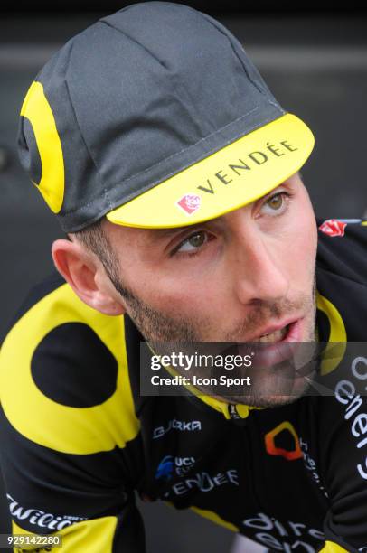 Jonathan Hivert of Direct Energie during the fourth stage of the 76th edition of Paris-Nice cycling race, a 18,4 km individual time trial from La...