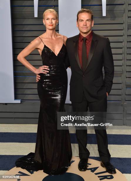 Actress Sarah Murdoch and Lachlan Murdoch attend the 2018 Vanity Fair Oscar Party hosted by Radhika Jones at Wallis Annenberg Center for the...