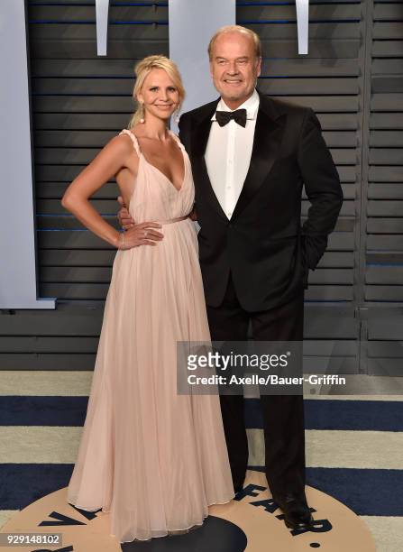 Kayte Walsh and actor Kelsey Grammer attend the 2018 Vanity Fair Oscar Party hosted by Radhika Jones at Wallis Annenberg Center for the Performing...