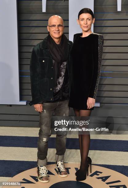 Producer Jimmy Iovine and model Liberty Ross attend the 2018 Vanity Fair Oscar Party hosted by Radhika Jones at Wallis Annenberg Center for the...