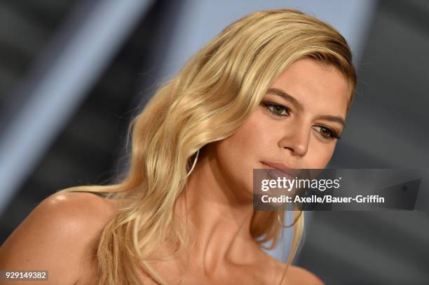 Model Kelly Rohrbach attends the 2018 Vanity Fair Oscar Party hosted by Radhika Jones at Wallis Annenberg Center for the Performing Arts on March 4,...